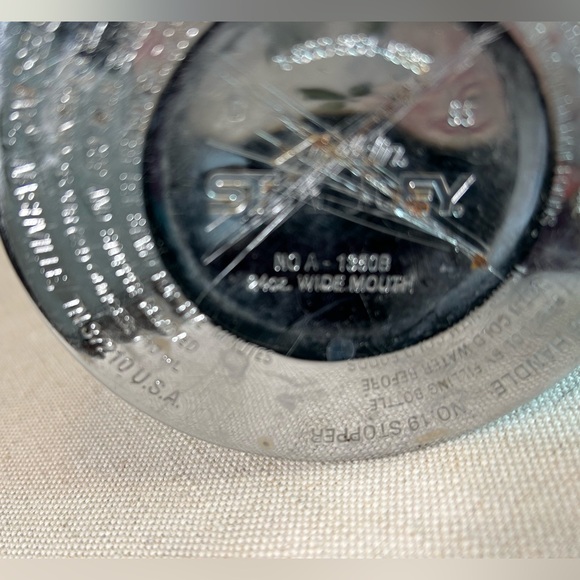 STANLEY Vintage Retro Green Stainless Steel Thermos with Handle Wide Mouth 24 oz - Picture 9 of 9